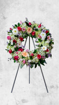 Corona Floral Elegancia Rosada